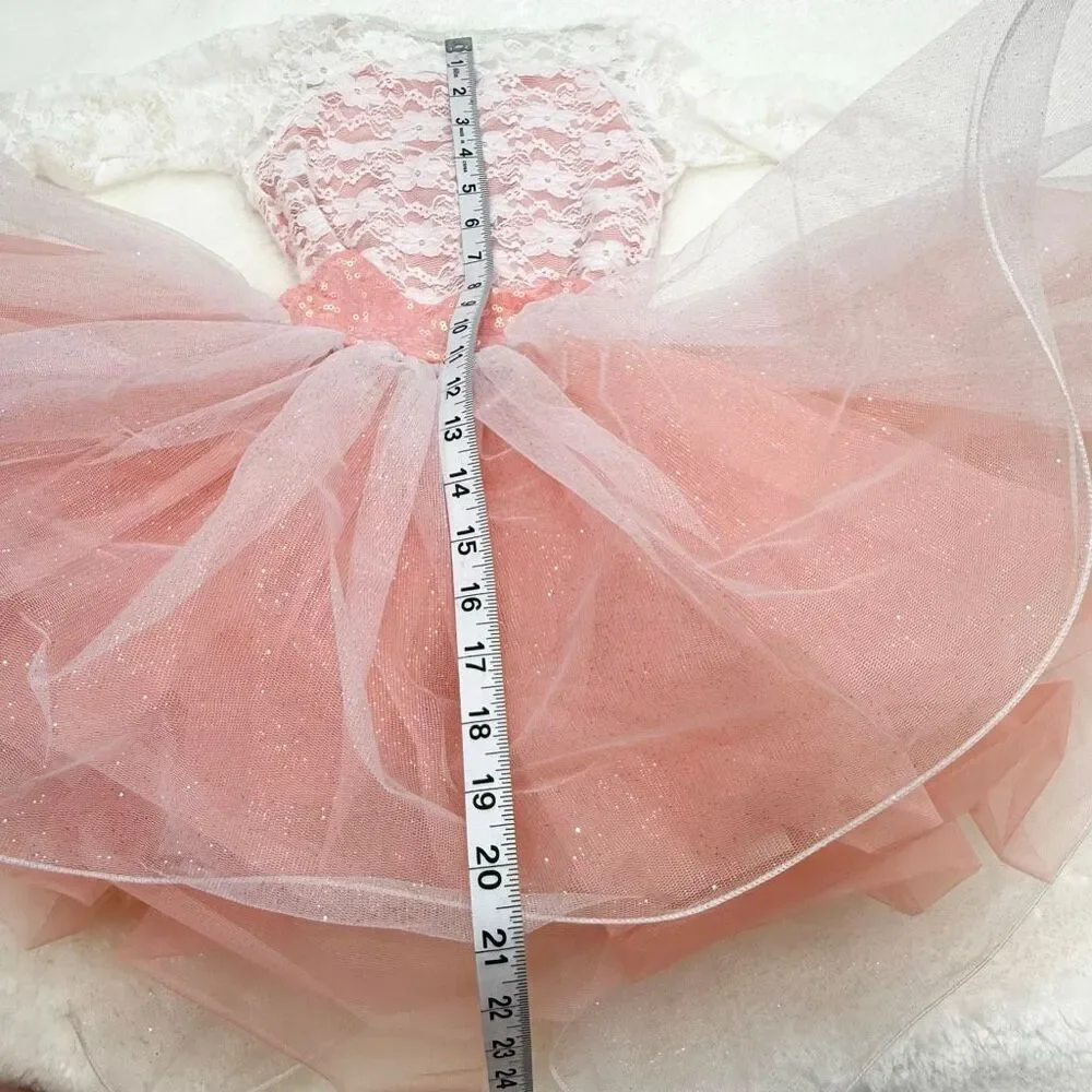 Weissman Lace Sequin Lace Glitter Tulle Dress Style 9804 - US Size SC (Child Sma